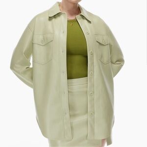 Aritzia Wilfred Leather Ganna Shirt Jacket